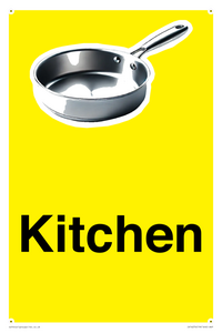 Kitchen Dementia Sign Yellow
